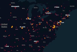 Geotab's real-time weather intelligence illustrates collision hotspots in the U.S. during Winter Storm Fern.