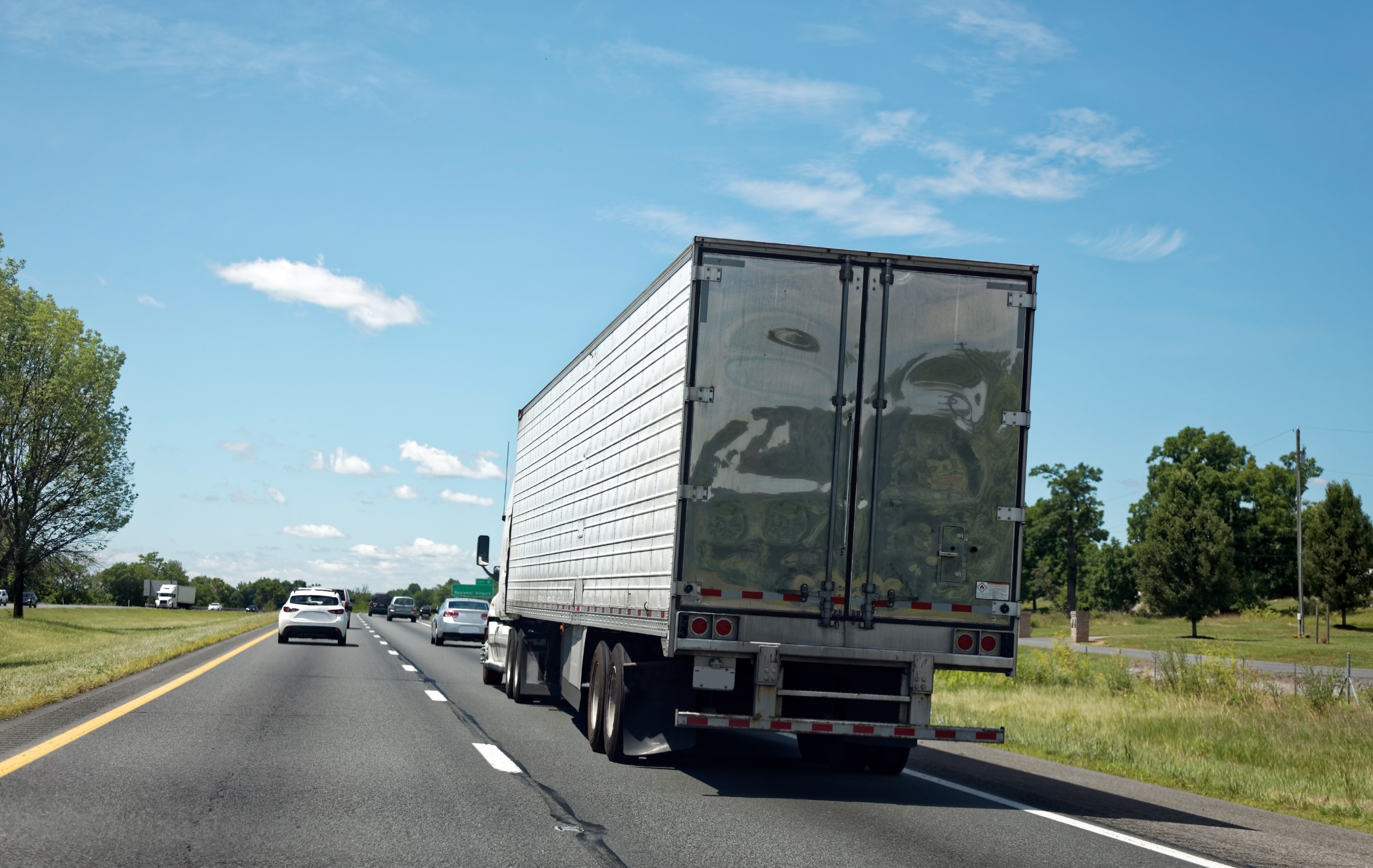 Semi Truck Rear Guard Adobe Stock 125625793