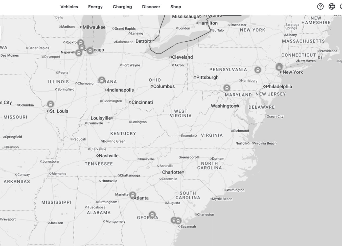 Tesla Megacharger map updated: 64 more Semi charging sites | Commercial ...