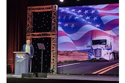 FMCSA Administrator Derek Barrs speaks at TCA Truckload 2026.