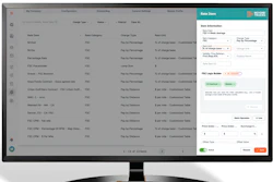 A natural language input window in the BeyondTrucks platform takes plain English requests and triggers the AI agent to generate working rate table code.