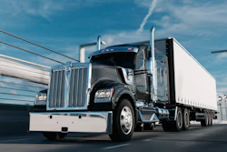 Semi Truck Highway Bridge Getty Images 2230103885