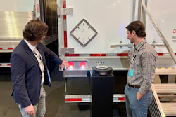 Truck-Lite demonstrates its trailer backup safety system.