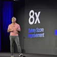 Dinesh Coca, director of product management at Motive, presents enhancements to Motive's AI-powered Workforce Mangement Solution Wednesday at Vision 26 in Nashville.