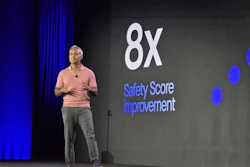 Dinesh Coca, director of product management at Motive, presents enhancements to Motive's AI-powered Workforce Mangement Solution Wednesday at Vision 26 in Nashville.