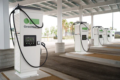 A row of Greenlane chargers.