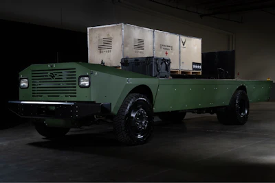 A future Harbinger–American Rheinmetall manned-unmanned U.S. defense platform.