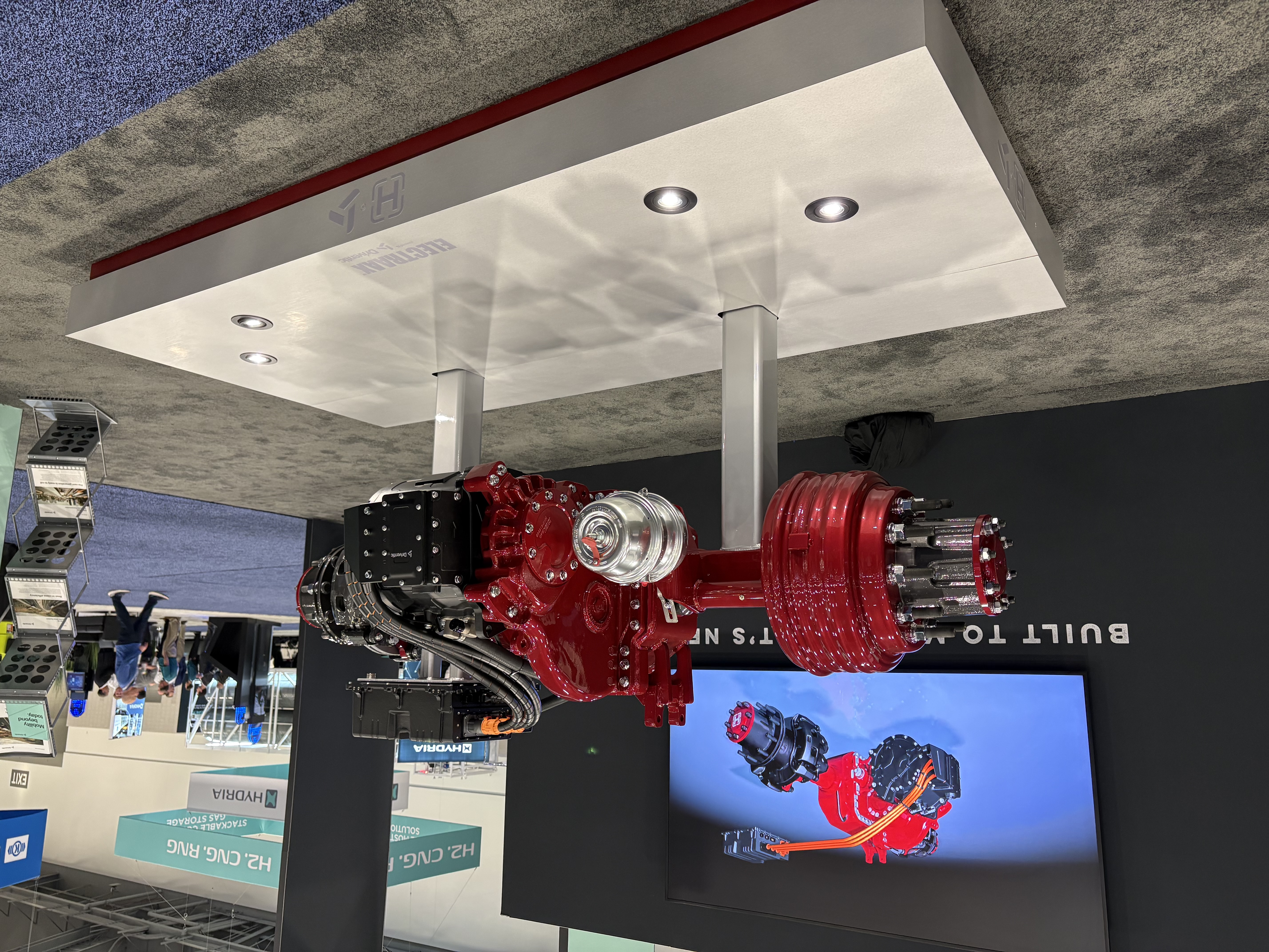 Hendrickson's new two-in-one drive axle and electric axle on display at ACT Expo 2026.