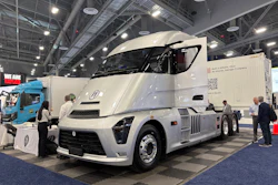 Horizon Motor's battery-electric Class 8 semi, a direct rival to the Tesla Semi, on display at ACT Expo 2026.