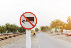 No Semi Trucks Adobe Stock 136008757
