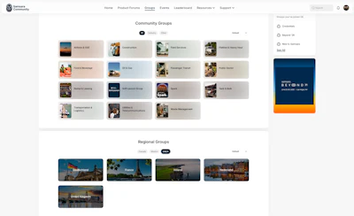 Samsara Community is a new online hub for customers that features a group page that brings professionals together by industry.