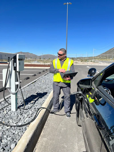 Incharge Energy Technician Monitoring Ev Charging