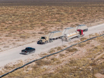 Atlas Energy says to-date its autonomous fleet has moved more than 450,000 tons of sand across roughly 7,000 trips, reaching a single-day high of 176 delivered loads on July 20.