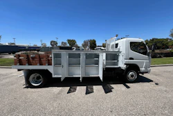 A one-of-a-kind configuration combines lockable storage and a spacious cargo bed in a single zero-emission vehicle. The body supports unique options including cranes, ladder racks, generators, lift gates, and work lighting for a wide range of vocational applications.