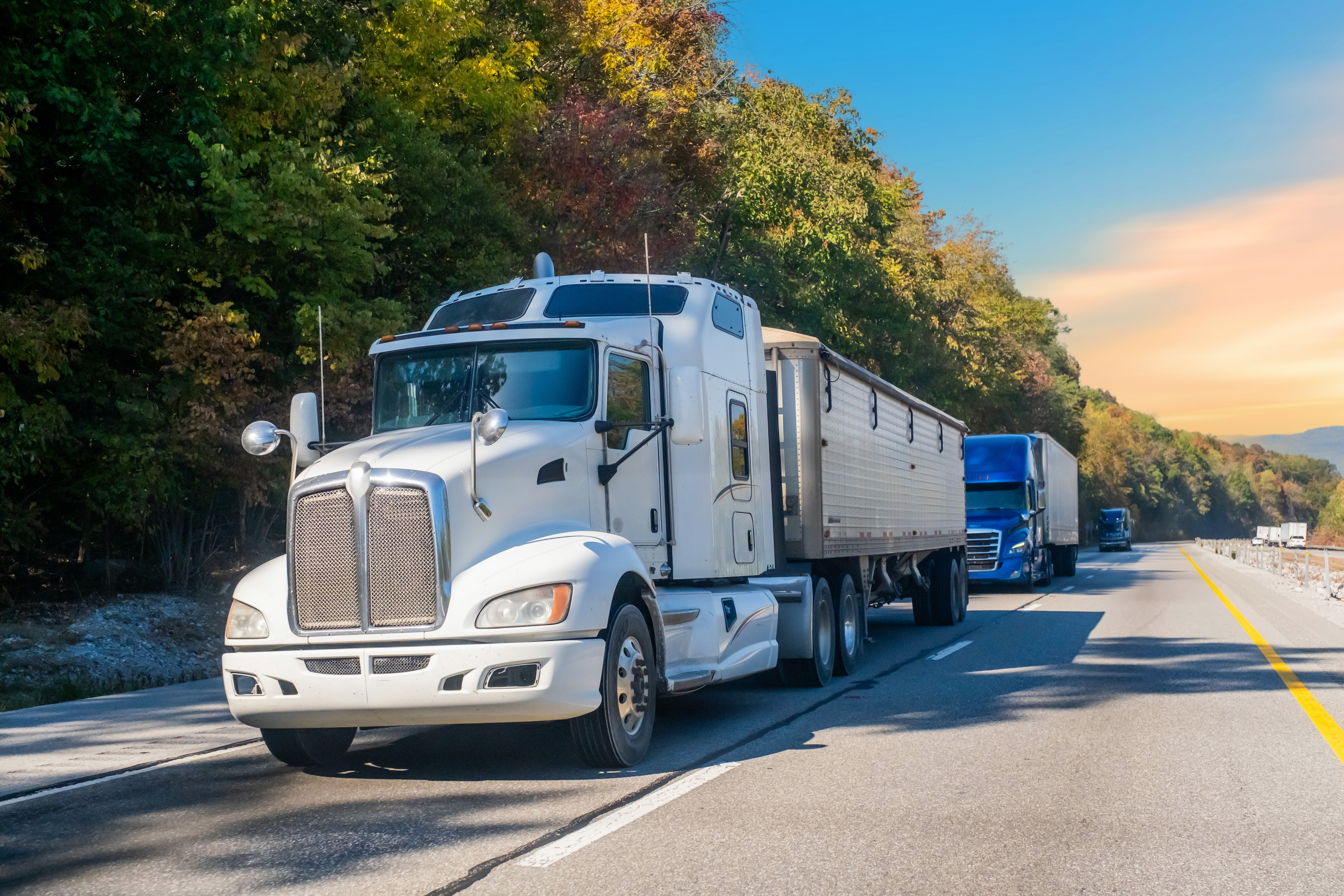 Trucks Highway Adobe Stock 1199447284