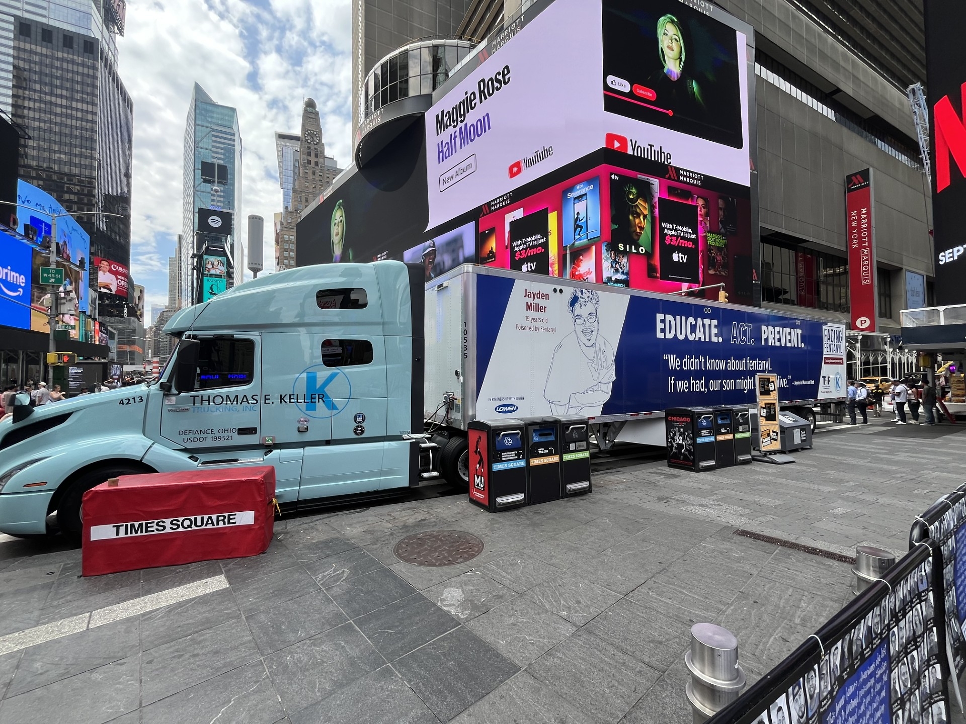 The truck, piloted by Keller Driver Ambassadors Evette Montoya and Geneva Gausman, now sits at the center of a national conversation about fentanyl awareness, co-launched by Facing Fentanyl/ARMOUR Families, Keller Logistics Group, and the American Trucking Associations Trucking Cares Foundation.