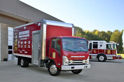 South Greenville Fire District emergency response vehicles parked at fire station