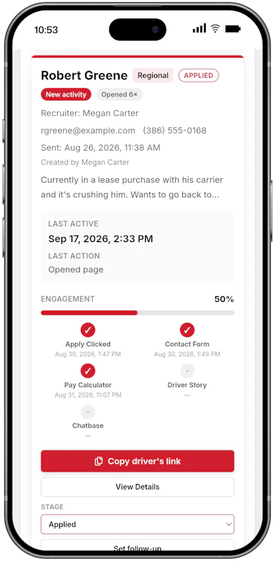Recruiter View — Analytics & Notifications