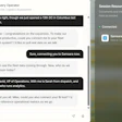 Business chat interface showing conversation between logistics team members discussing fleet management system integration and operational metrics.